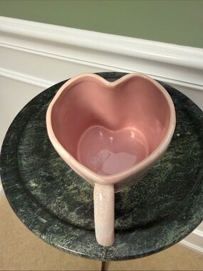Anthropologie Heart Shaped Mug- Pink